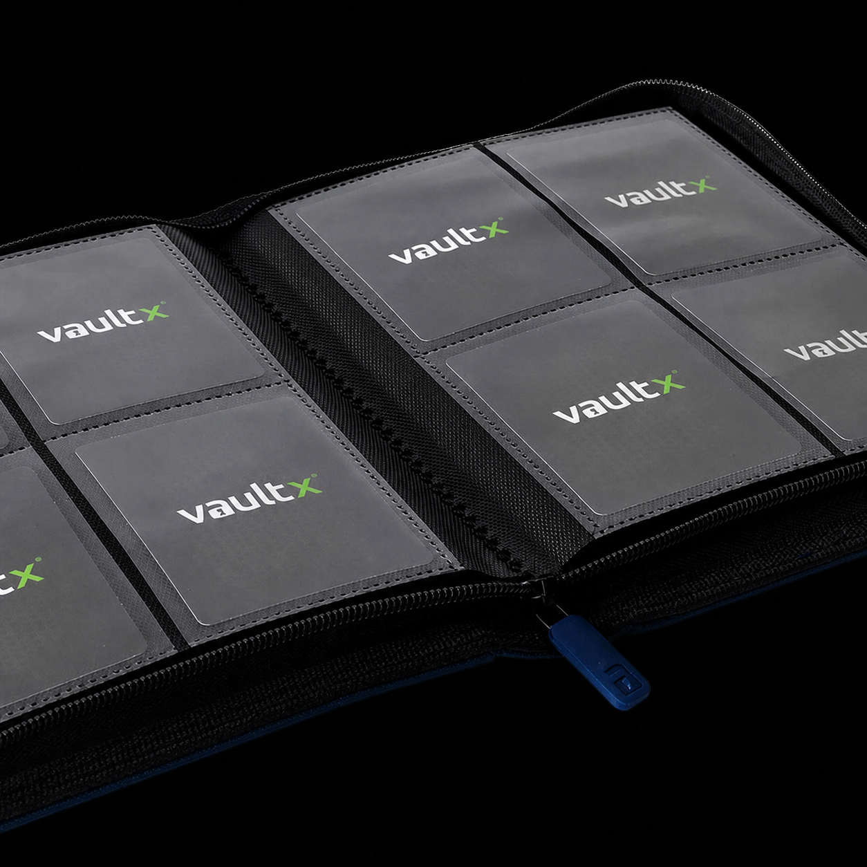 Vault X: Exo-Tec Zip Binder4-Pocket - Royal Blue - (160 huecos)