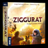 Juego de mesa Ziggurat, vista frontal y lateral de la caja sobre fondo negro