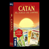 Catan El Juego de Cartas, vista frontal y lateral de la caja sobre fondo negro