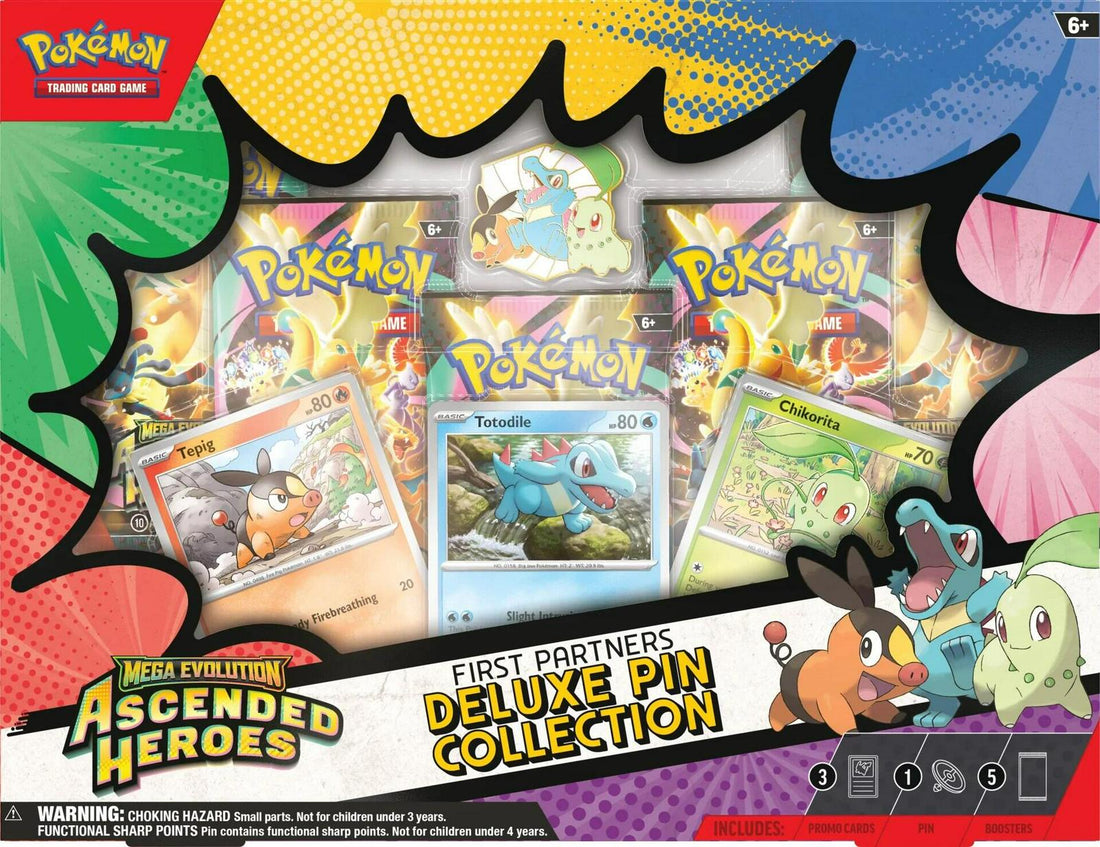 POKEMON TCG: Ascended Heroes: First Partners Deluxe Pin Collection INGLÉS MAX 1 por cliente