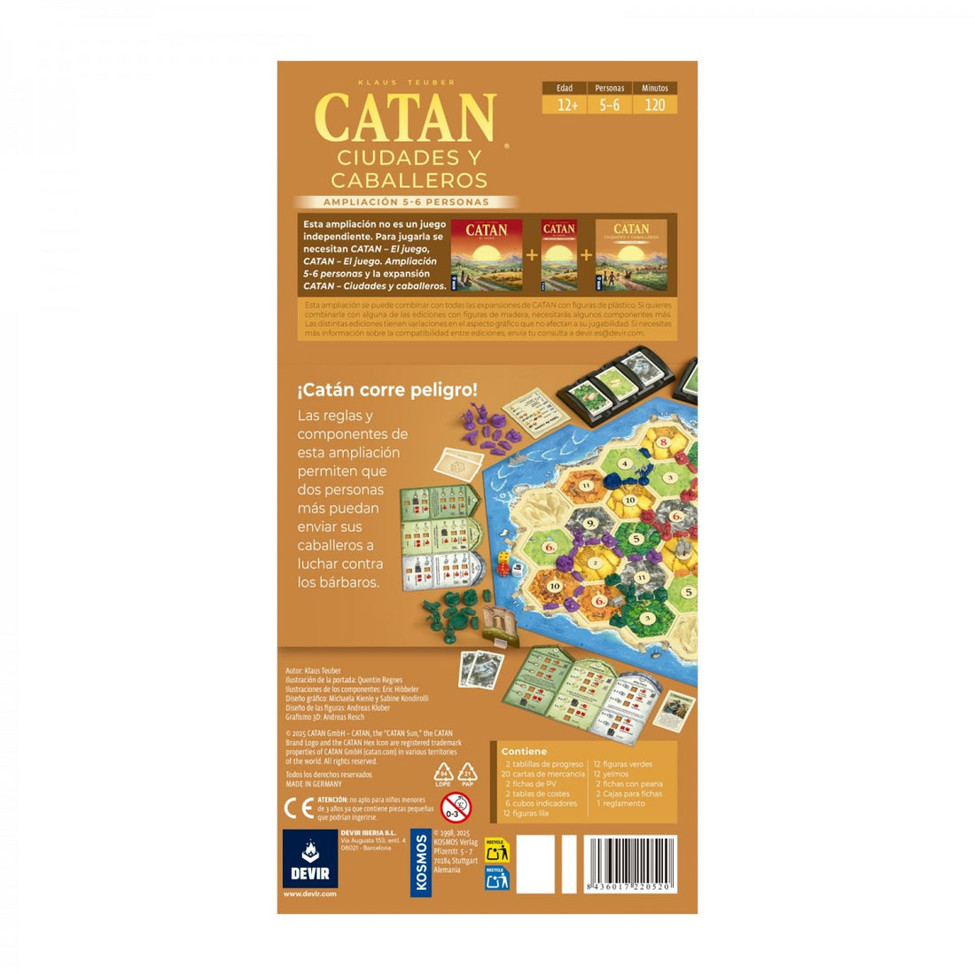 CATAN: CIUDADES Y CABALLEROS - AMPLIACIÓN DE 5-6 JUGADORES - (NUEVA PORTADA)