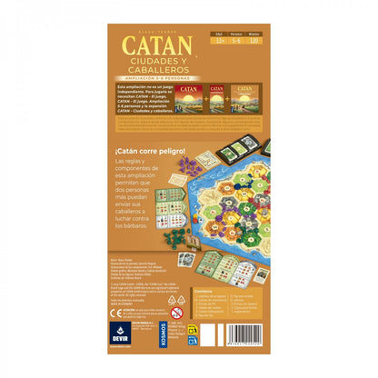 CATAN: CIUDADES Y CABALLEROS - AMPLIACIÓN DE 5-6 JUGADORES - (NUEVA PORTADA)