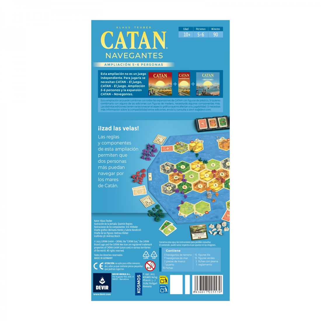 CATAN: NAVEGANTES - AMPLIACIÓN DE 5-6 JUGADORES - (NUEVA PORTADA)