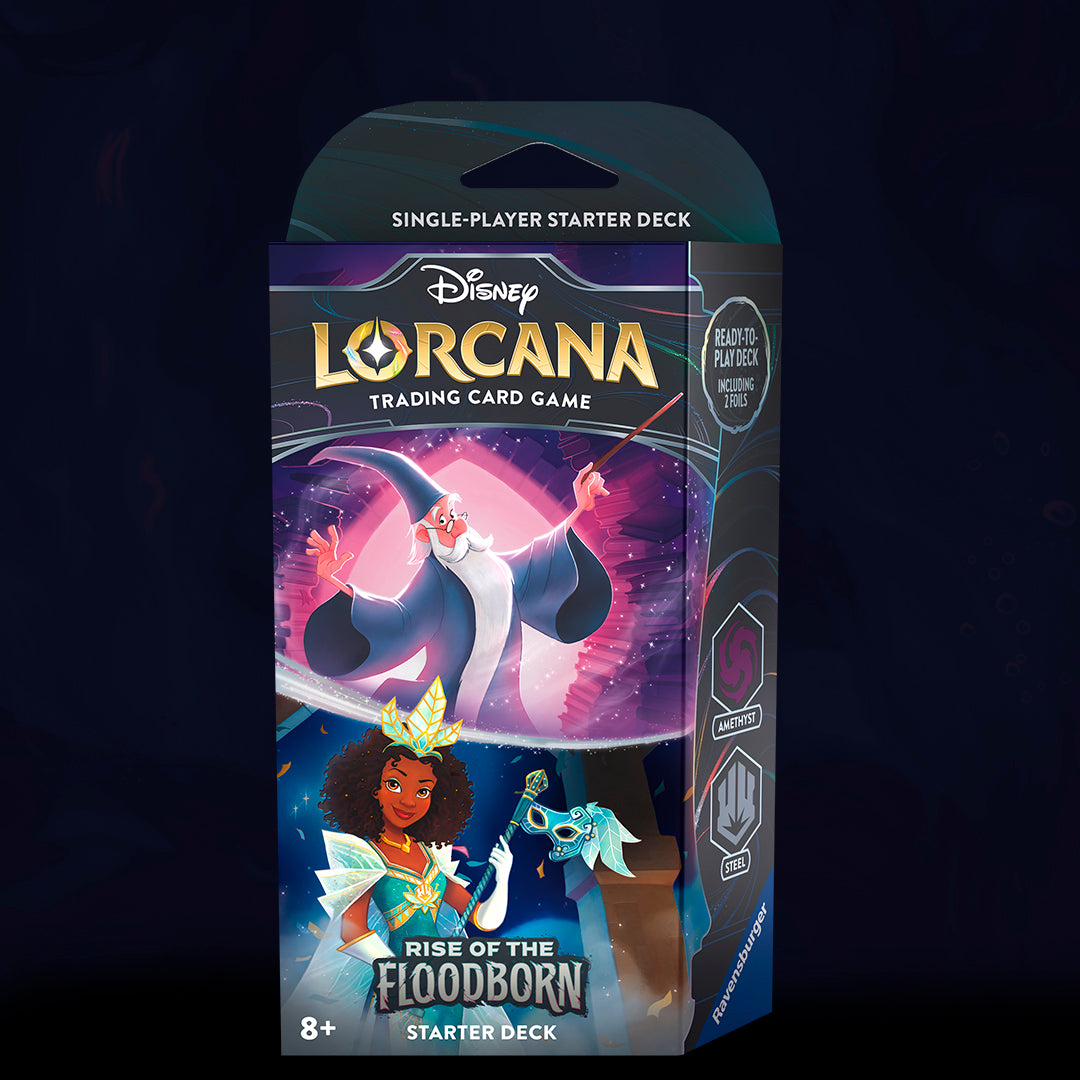 DISNEY LORCANA: FLOODBORN - MERLIN &amp; TIANA - MAZO DE INICIO/STARTER DECK - (INGLÉS)