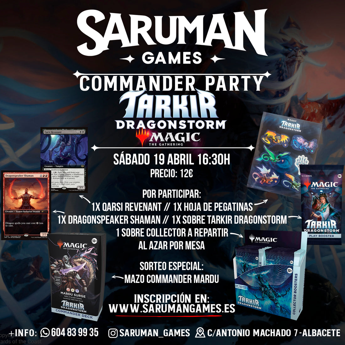 COMMANDER PARTY TARKIR DRAGONSTORM SÁBADO 19 DE ABRIL