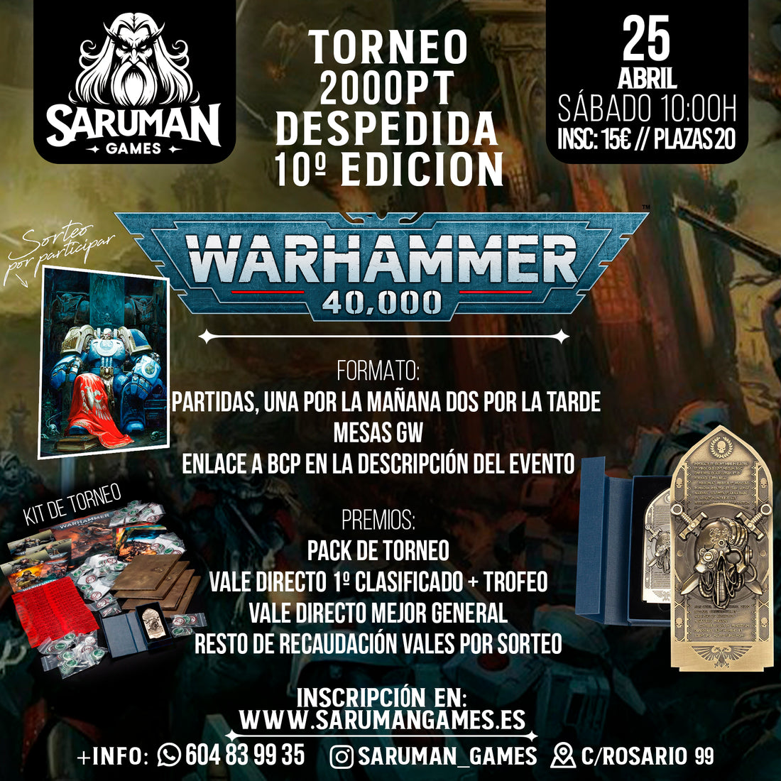 WARHAMMER 40.000 – TORNEO 2000PT | DESPEDIDA 10ª EDICIÓN