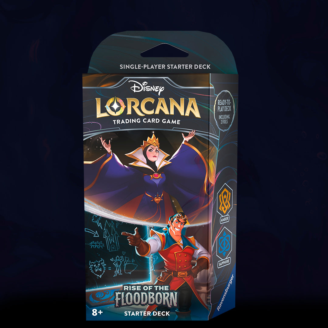 DISNEY LORCANA: FLOODBORN - THE QUEEN &amp; GASTON - MAZO DE INICIO/STARTER DECK - (INGLÉS)