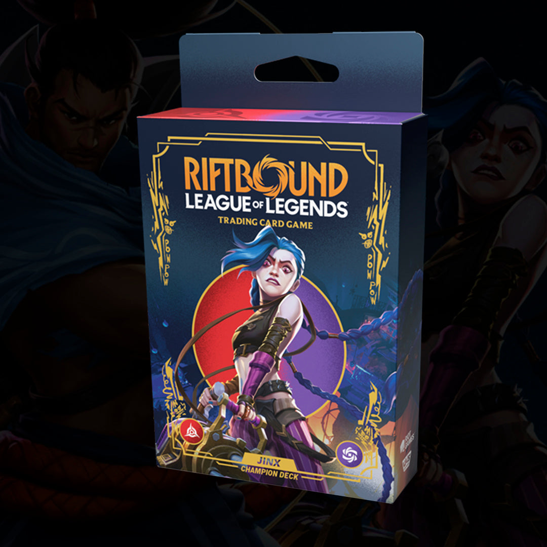 PREPEDIDO RIFTBOUND: LOL TCG ORIGINS JINX CHAMP DECK - INGLÉS
