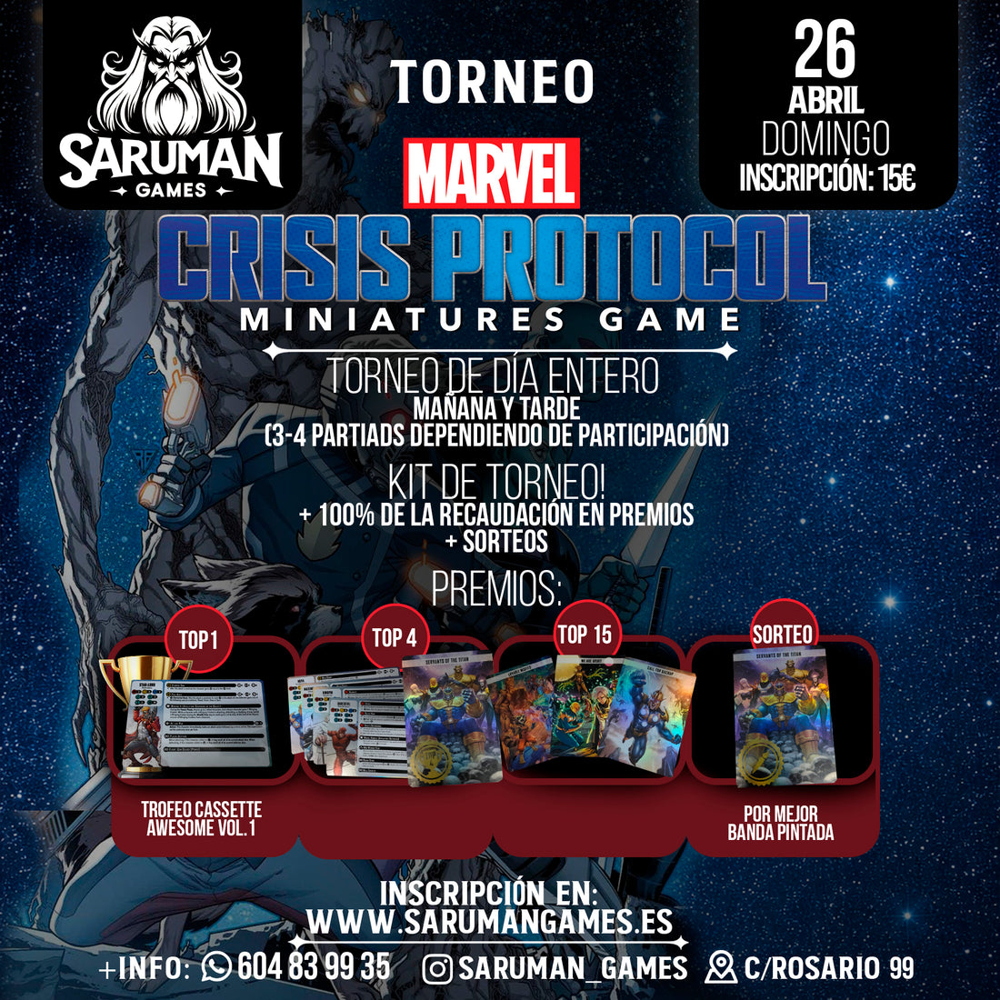 TORNEO MARVEL: CRISIS PROTOCOL - ABRIL
