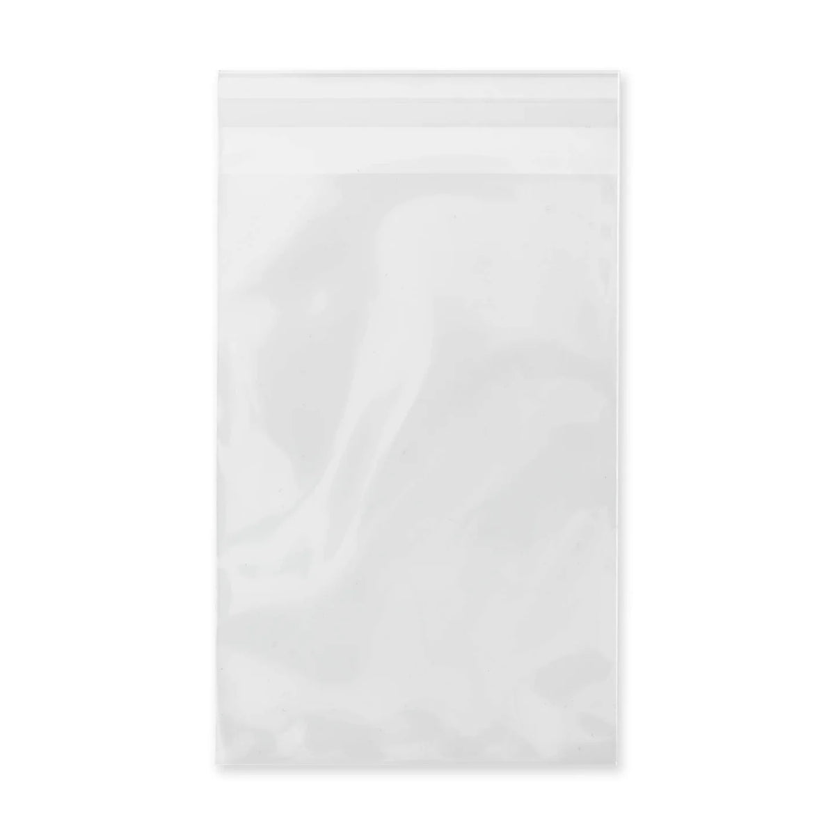 Funda transparente Vault X Universal Fit Slab Sleeves vacía, vista frontal con solapa de cierre.