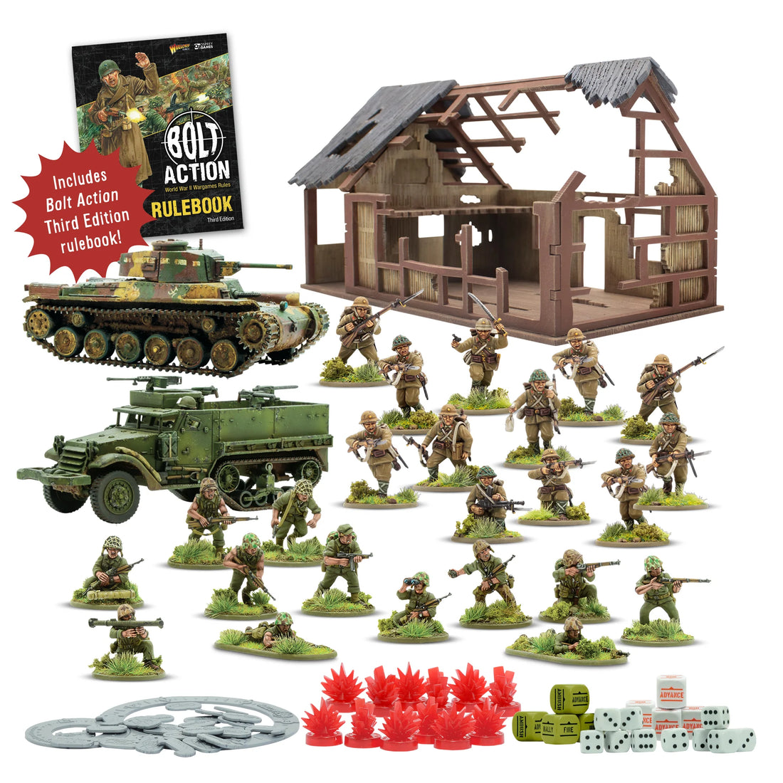 BOLT ACTION: ISLAND ASAULT! - 3º EDICIÓN - US ARMIES VS JAPANESE ARMIES - STARTER SET - (INGLÉS)