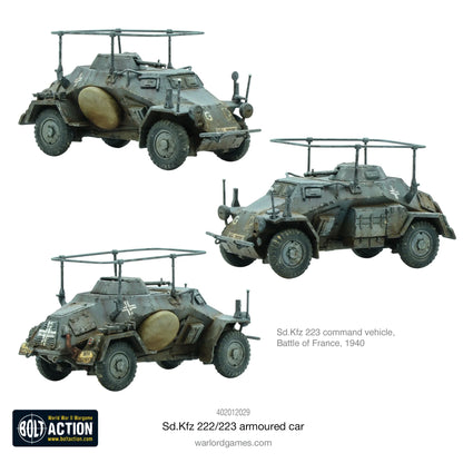 BOLT ACTION: GERMAN ARMIES - SD.KFZ 222/223 ARMOURED CAR + (ORDER DICE)