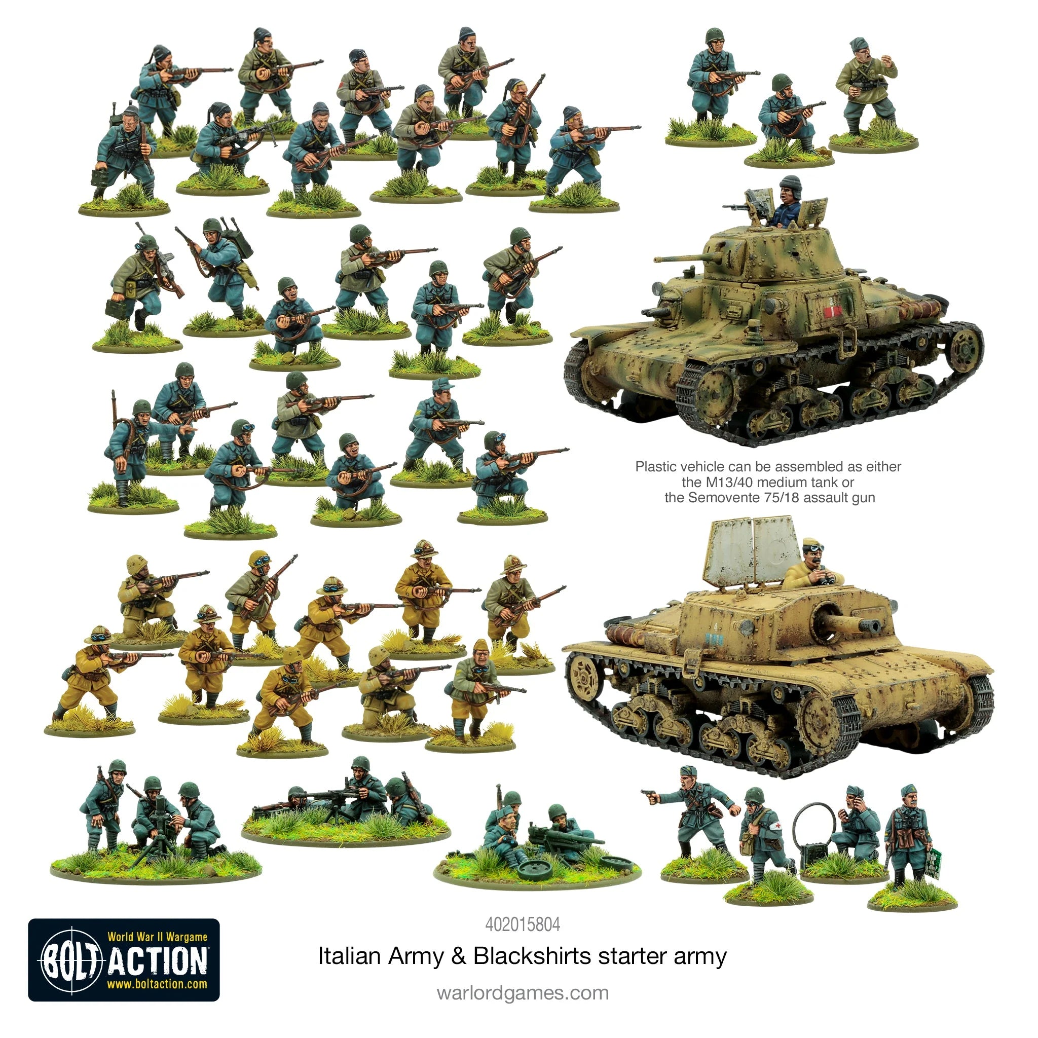 BOLT ACTION: ITALY ARMIES - BLACKSHITS - STARTER ARMY
