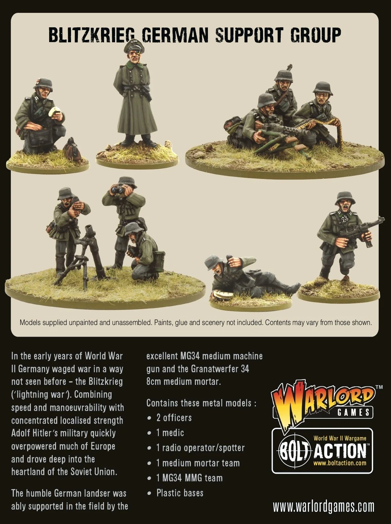 BOLT ACTION: GERMAN ARMIES - BLITZKRIEG SUPPORT GROUP