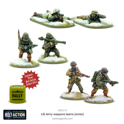 BOLT ACTION: US ARMIES - WEAPONS TEAMS - (WINTER) + (ORDER DICE)