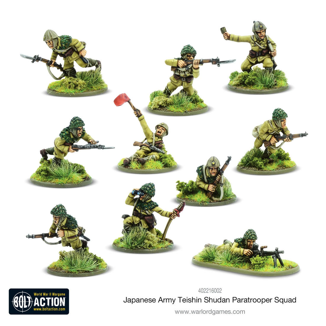 BOLT ACTION: JAPANESE ARMY -TEISHIN SHUDAN - PARATROOPERS SQUAD
