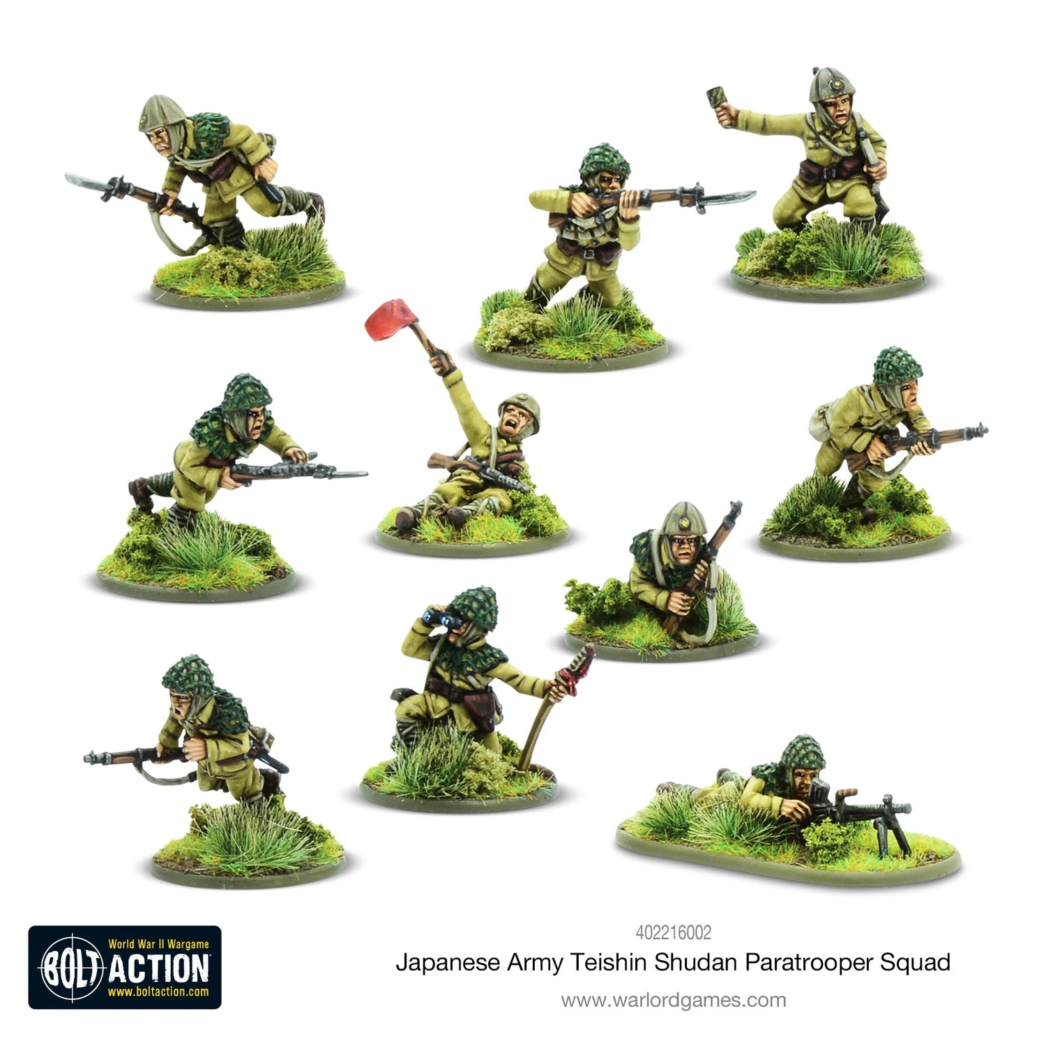 BOLT ACTION: JAPANESE ARMY -TEISHIN SHUDAN - PARATROOPERS SQUAD