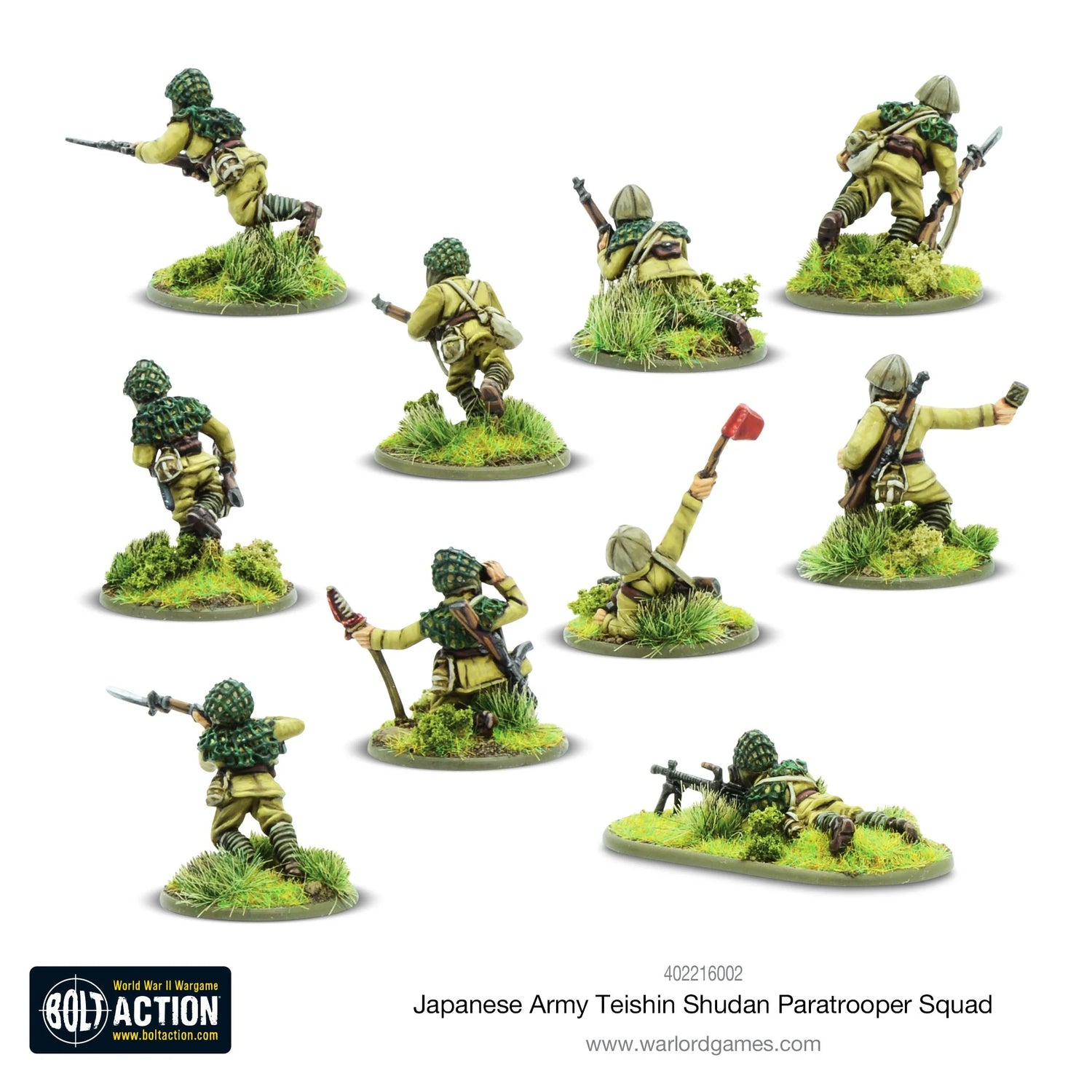 BOLT ACTION: JAPANESE ARMY -TEISHIN SHUDAN - PARATROOPERS SQUAD