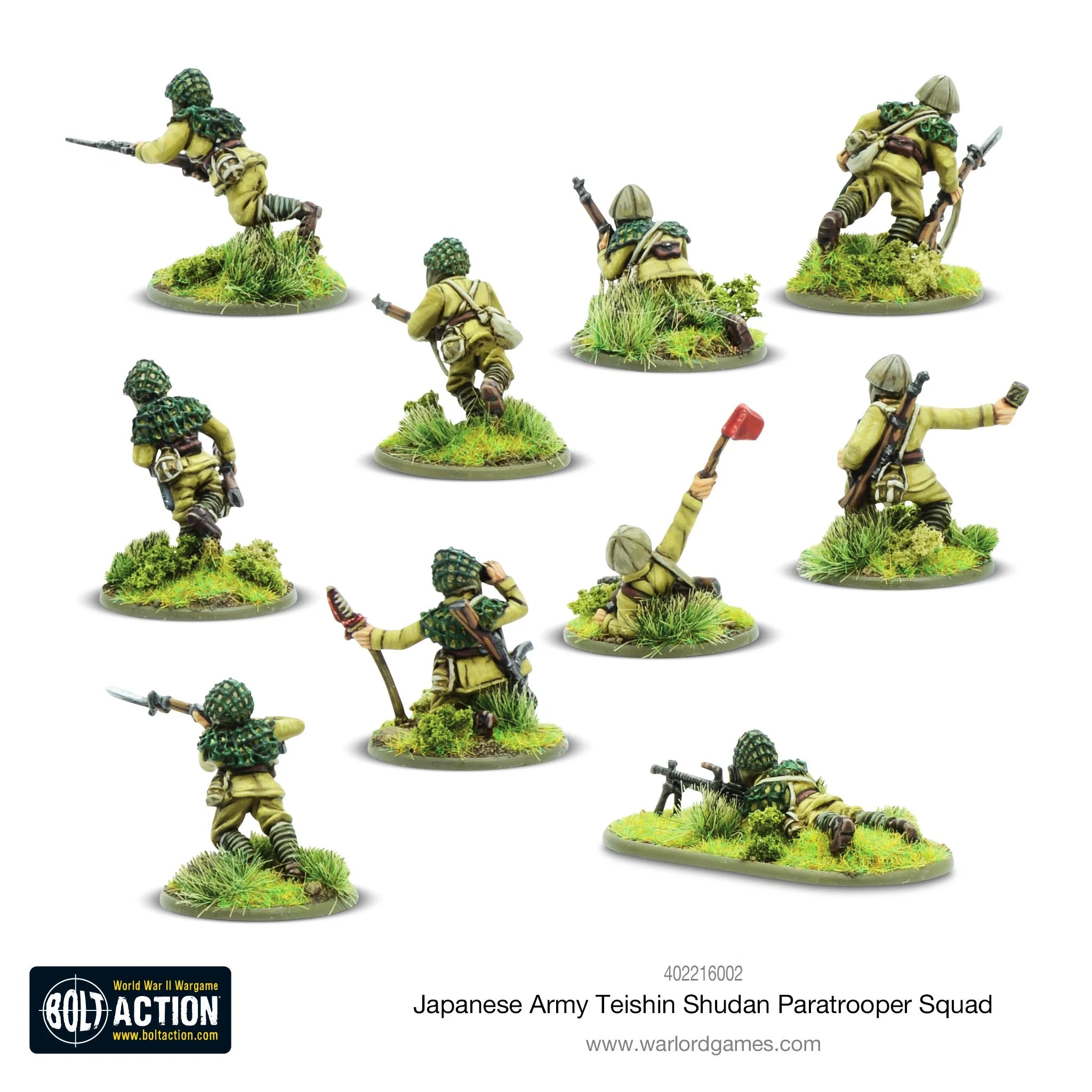 BOLT ACTION: JAPANESE ARMY -TEISHIN SHUDAN - PARATROOPERS SQUAD
