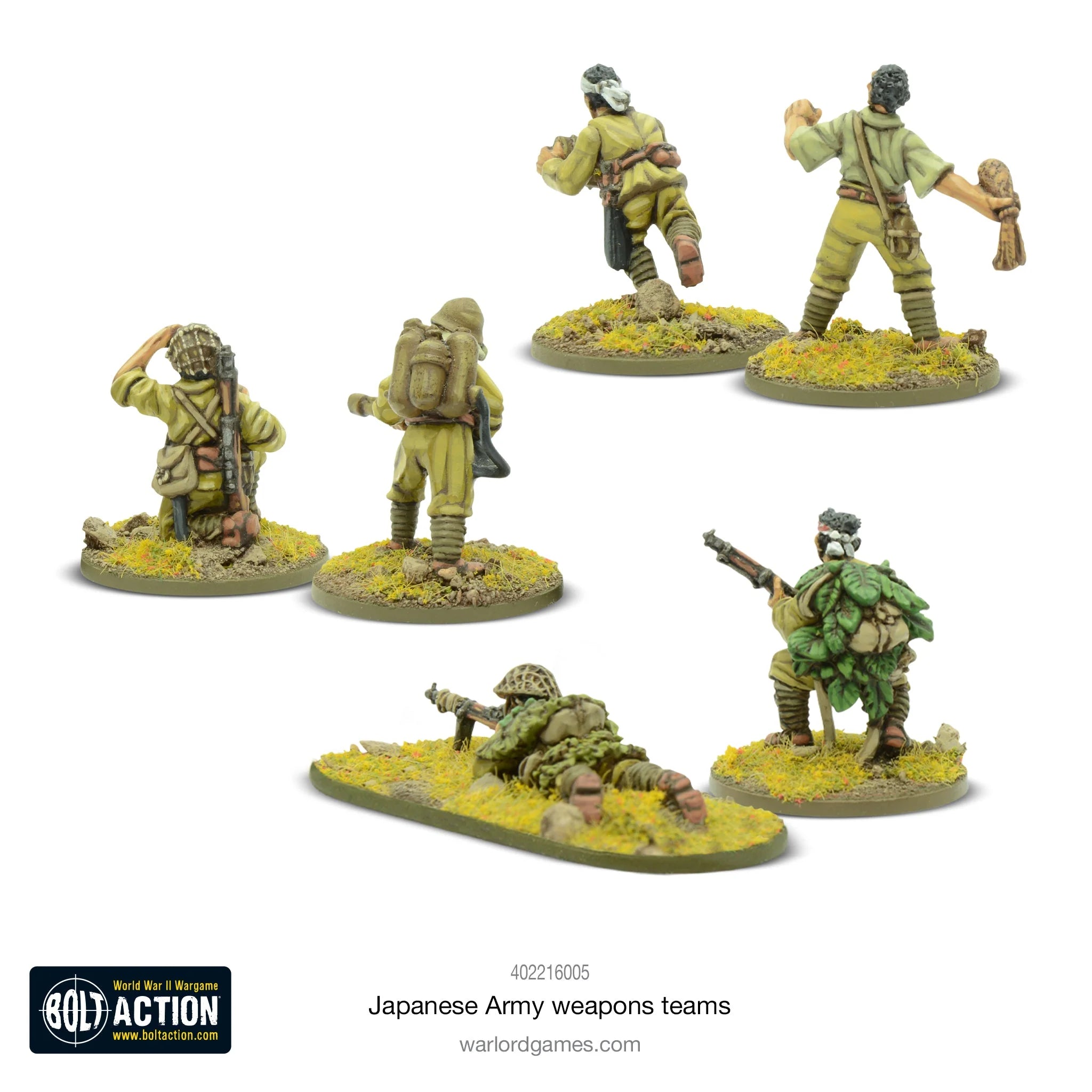 BOLT ACTION: JAPANESE ARMIES - WEAPONS TEAMS + (CUATRO ORDER DICE)