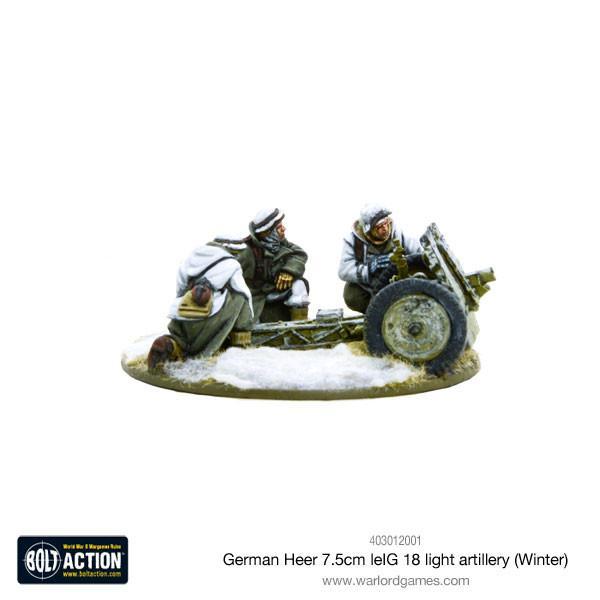 BOLT ACTION: GERMAN ARMIES - HEER 7.5CM LEIG 18 LIGHT ARTILLERY - (WINTER)