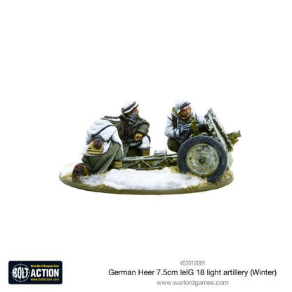 BOLT ACTION: GERMAN ARMIES - HEER 7.5CM LEIG 18 LIGHT ARTILLERY - (WINTER)
