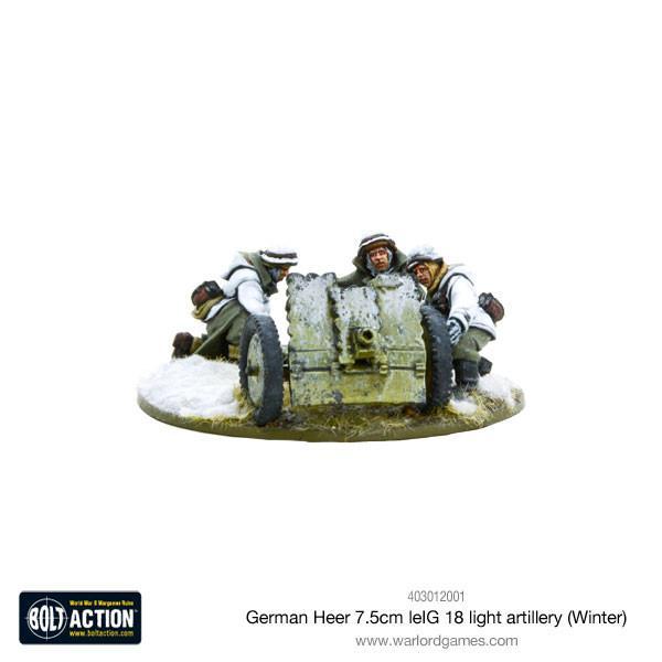 BOLT ACTION: GERMAN ARMIES - HEER 7.5CM LEIG 18 LIGHT ARTILLERY - (WINTER)
