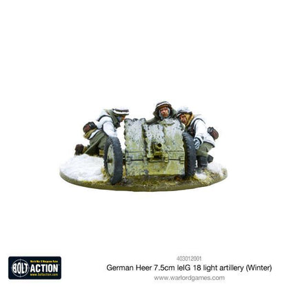 BOLT ACTION: GERMAN ARMIES - HEER 7.5CM LEIG 18 LIGHT ARTILLERY - (WINTER)