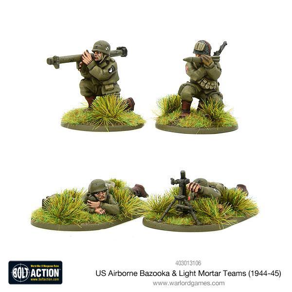 BOLT ACTION: US ARMIES - US ARIBONE BAZOOKA &amp; LIGHT MORTAR TEAMS - (1944-45)