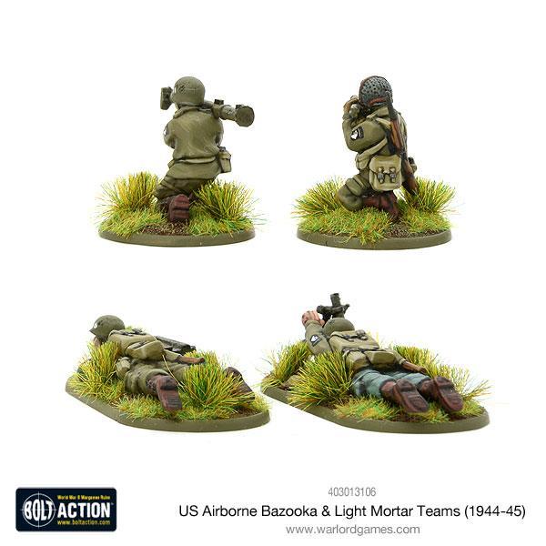 BOLT ACTION: US ARMIES - US ARIBONE BAZOOKA &amp; LIGHT MORTAR TEAMS - (1944-45)