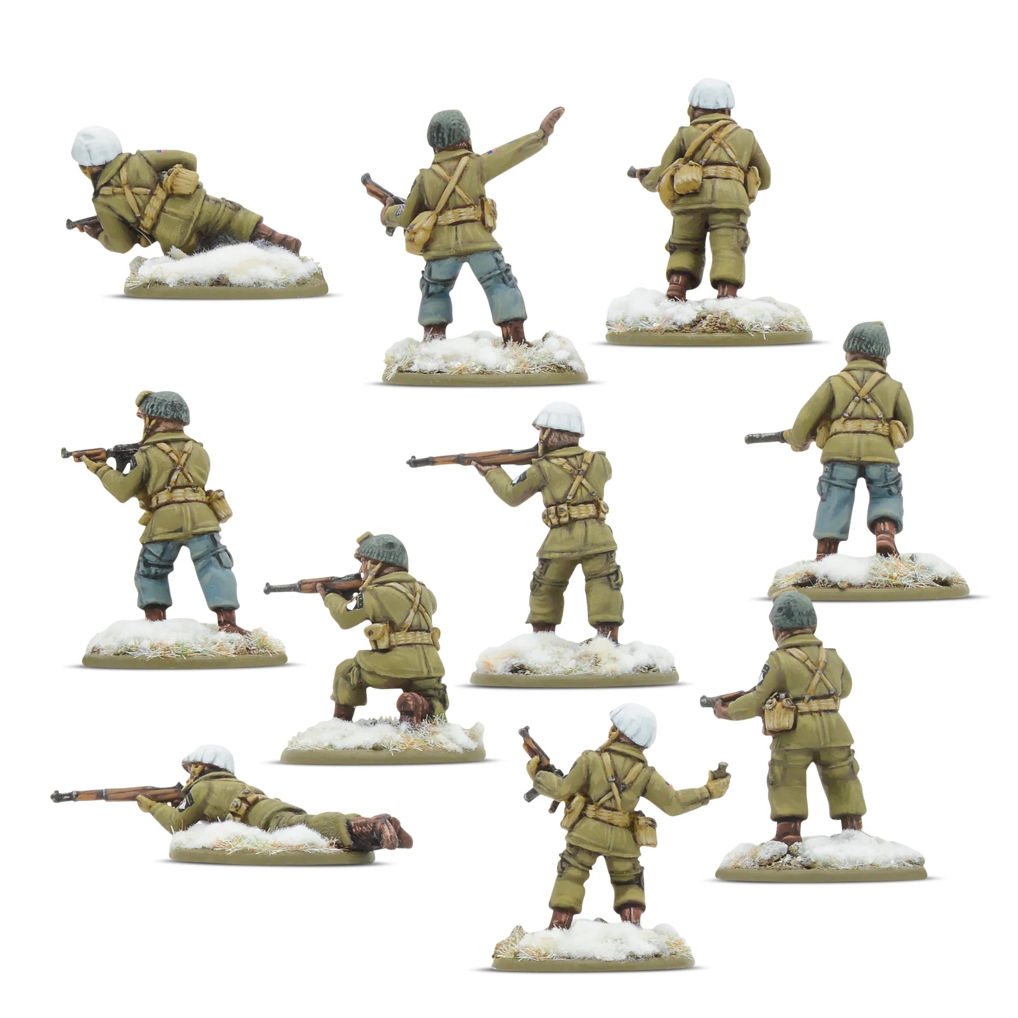 BOLT ACTION: US ARMIES - AIRBONE PATHFINDER SQUAD - (WINTER) + (ORDER DICE)
