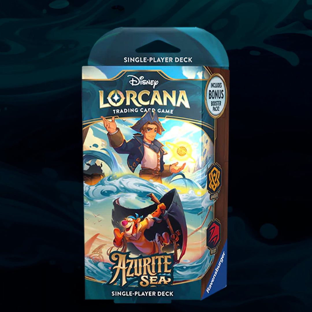 DISNEY LORCANA: AZURITE SEA - AMBER &amp; RUBI - MAZO DE INICIO/STARTER DECK - (INGLÉS)