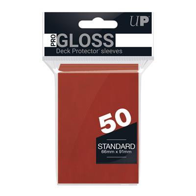 ULTRA PRO - 50 PRO-GLOSS SLEEVES - RED