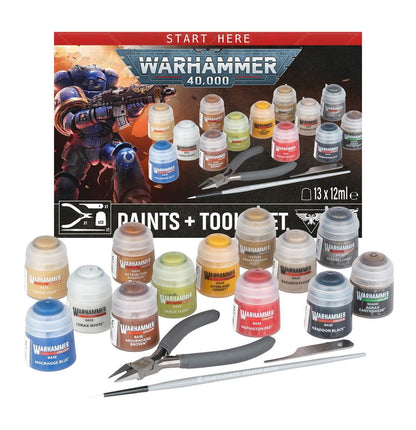 WH40K: START HERE - KIT DE PINTURA Y HERRAMIENTAS