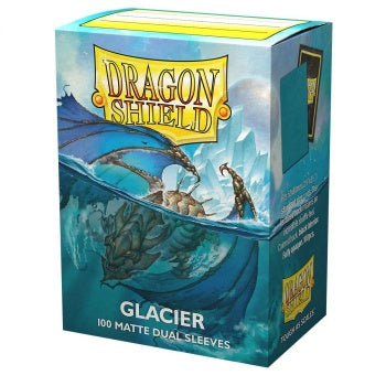 DRAGON SHIELD - 100 SLEEVES MATTE - DUAL - GLACIER AZUL