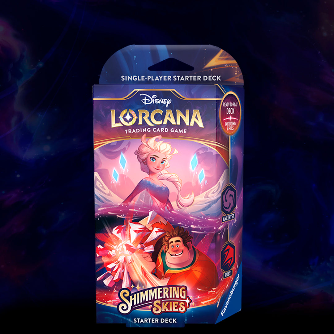 DISNEY LORCANA: SHIMMERING SKIES - ELSA &amp; ROMPE RALPH - MAZO DE INICIO/STARTER DEKC - (INGLÉS)