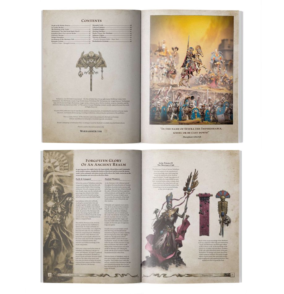 PREPEDIDO - OLD WORLD: TOMB KINGS- ARCANE JOURNAL - THE WAR OF SETTRA&