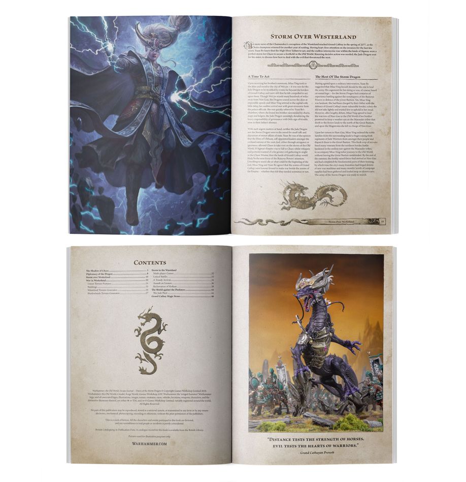PREPEDIDO - OLD WORLD: GRAN CATAI - ARCANE JOURNAL - DAWN OF THE STORM DRAGON - (INGLES)
