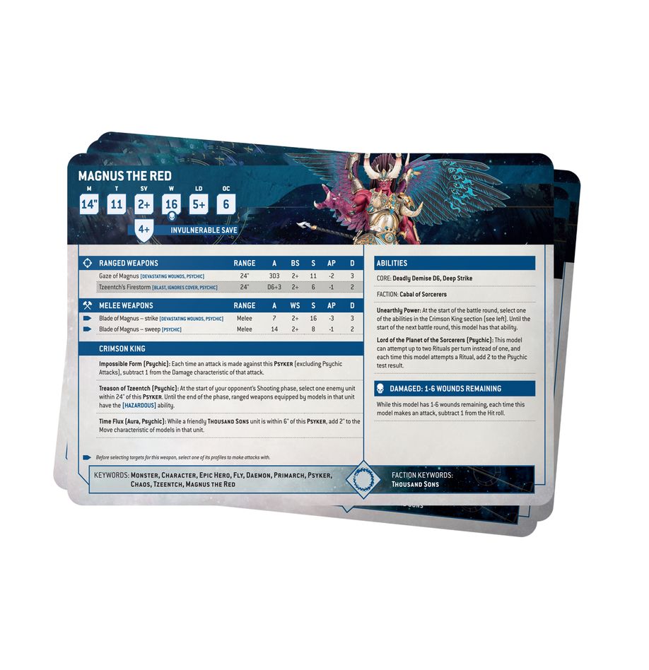 THOUSAND SONS: DATASHEET CARDS INGLÉS