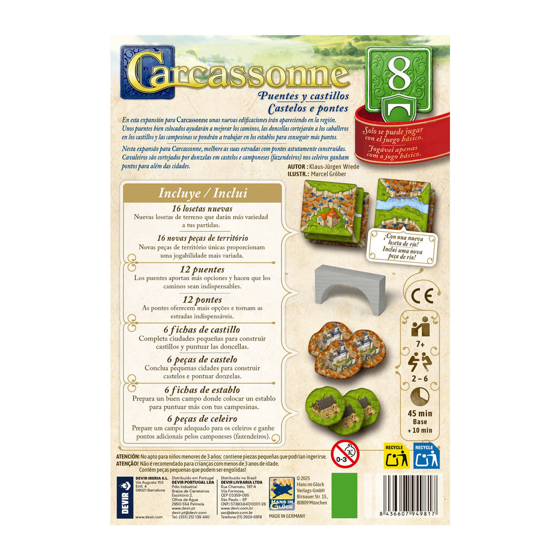 CARCASSONNE: PUENTES Y CASTILLOS - Exp.8