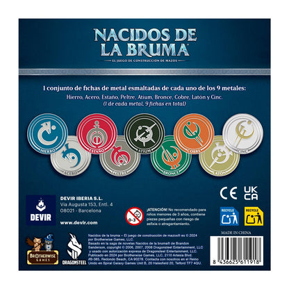 NACIDOS DE LA BRUMA: FICHAS DE METAL