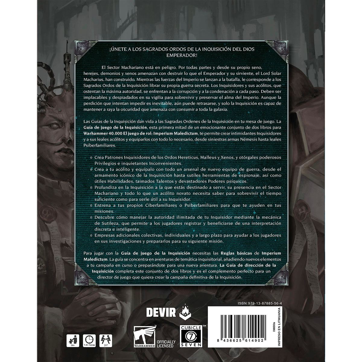 Warhammer 40.000: Imperium Maledictum - Guía de juego de la Inquisición - (Castellano)