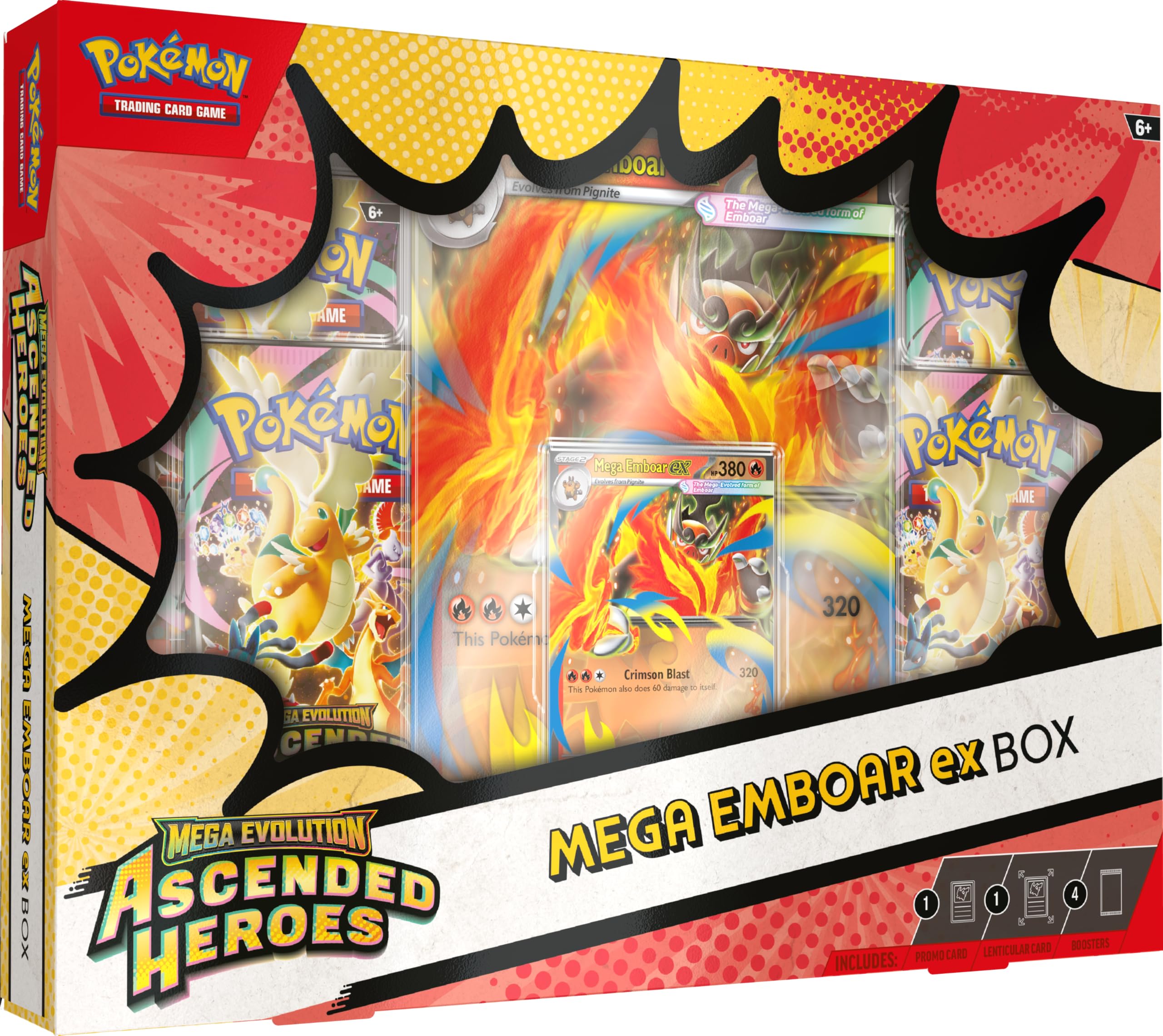 POKEMON TCG: ASCENDED HEROES - MEGA EMBOAR EX BOX - ESPAÑOL