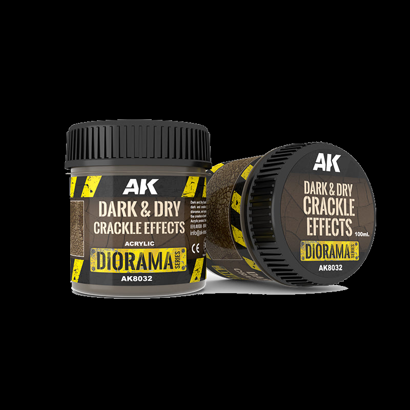 AK: CRACKLE EFFECTS - DARK &amp; DRY - 100ml (Acrylic)