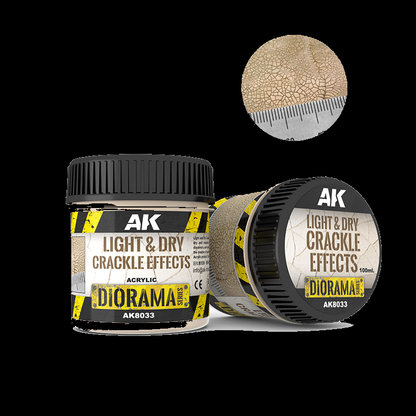 AK: CRACKLE EFFECTS - LIGHT &amp; DRY - 100ml (Acrylic)