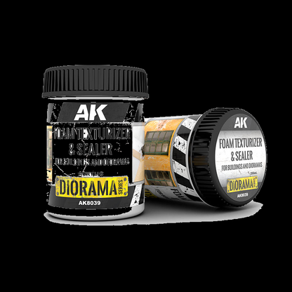 AK: TEXTURIZANTE Y SELLADOR DE ESPUMA PARA EDIFICIOS Y DIORAMAS - 250ml