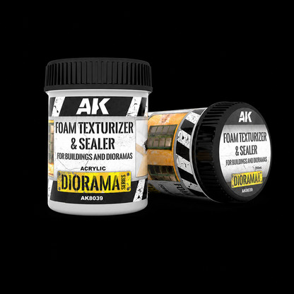 AK: TEXTURIZANTE Y SELLADOR DE ESPUMA PARA EDIFICIOS Y DIORAMAS - 250ml