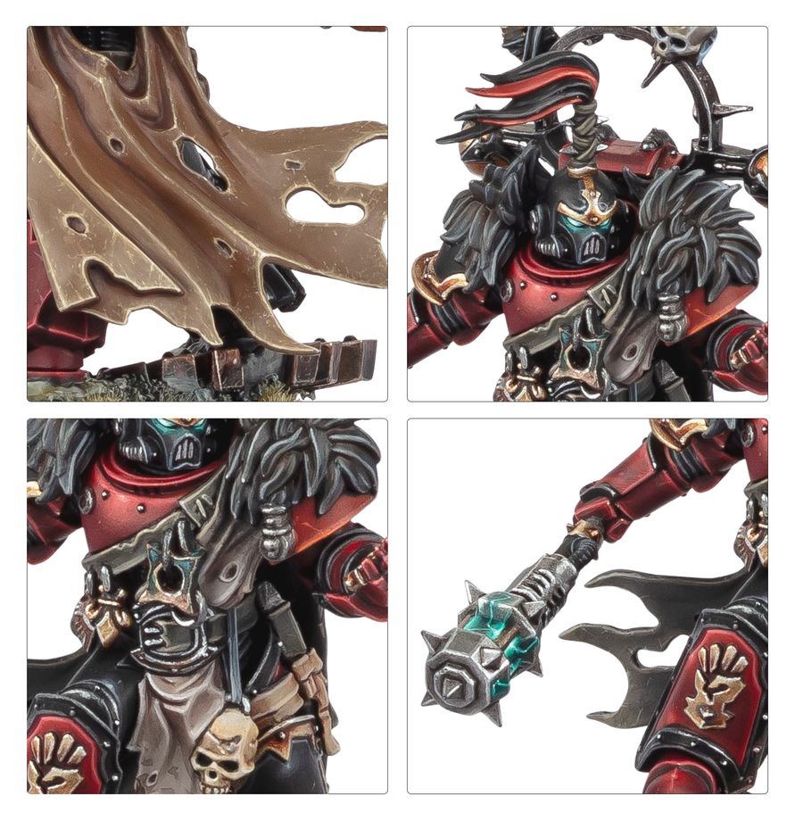 CHAOS SPACE MARINES: Capitán de Pillaje Corsario Rojo
