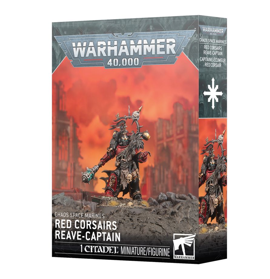 CHAOS SPACE MARINES: Capitán de Pillaje Corsario Rojo