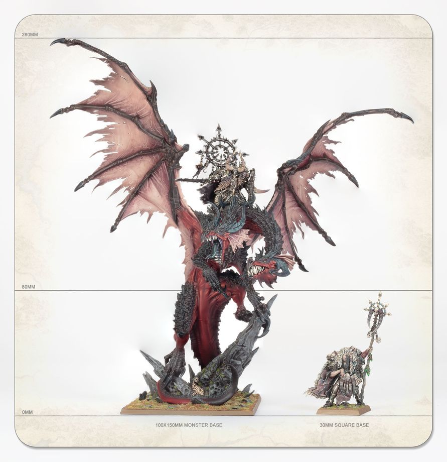 PREPEDIDO - THE OLD WORLD: WARRIORS OF CHAOS - Lord/Sorcerer on Chaos Dragon